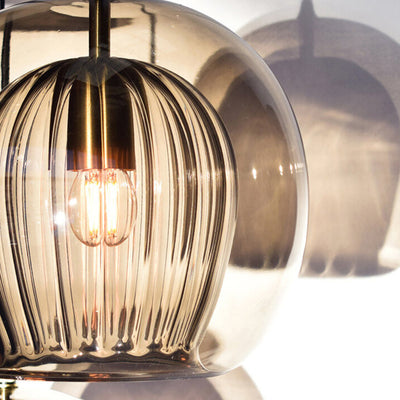 Hailie Moderne Ball LED Hanglamp Metaal Glas Helder Amber Slaapkamer Eetkamer Woonkamer