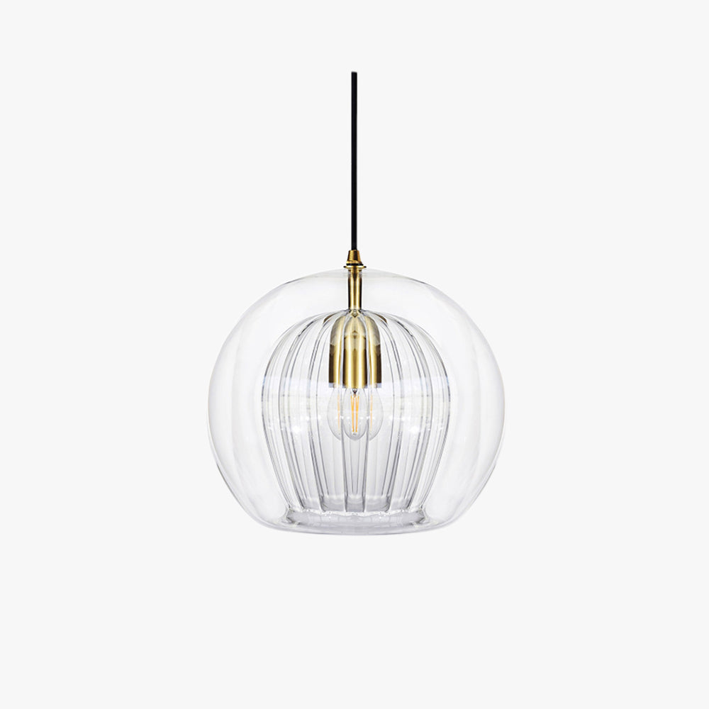 Hailie Moderne Ball LED Hanglamp Metaal Glas Helder Amber Slaapkamer Eetkamer Woonkamer