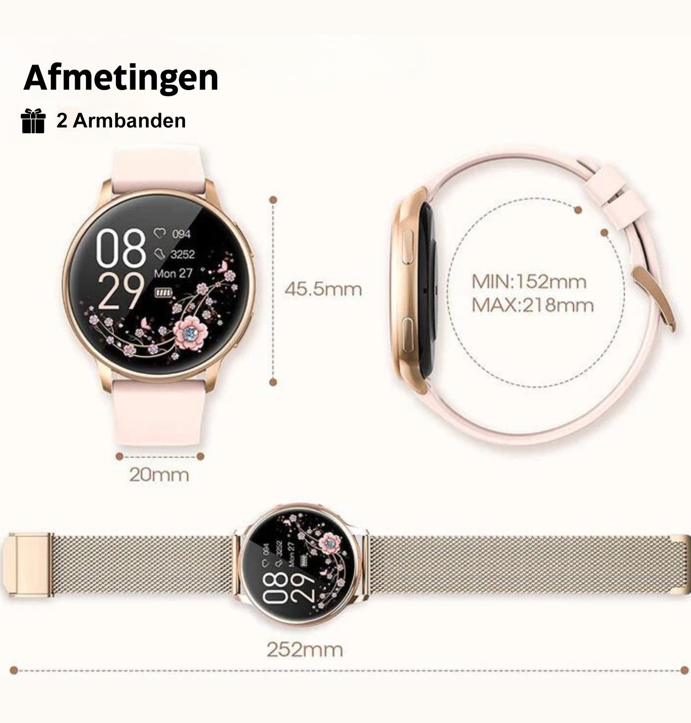 Connected horloge voor dames | Elegantie en prestatie