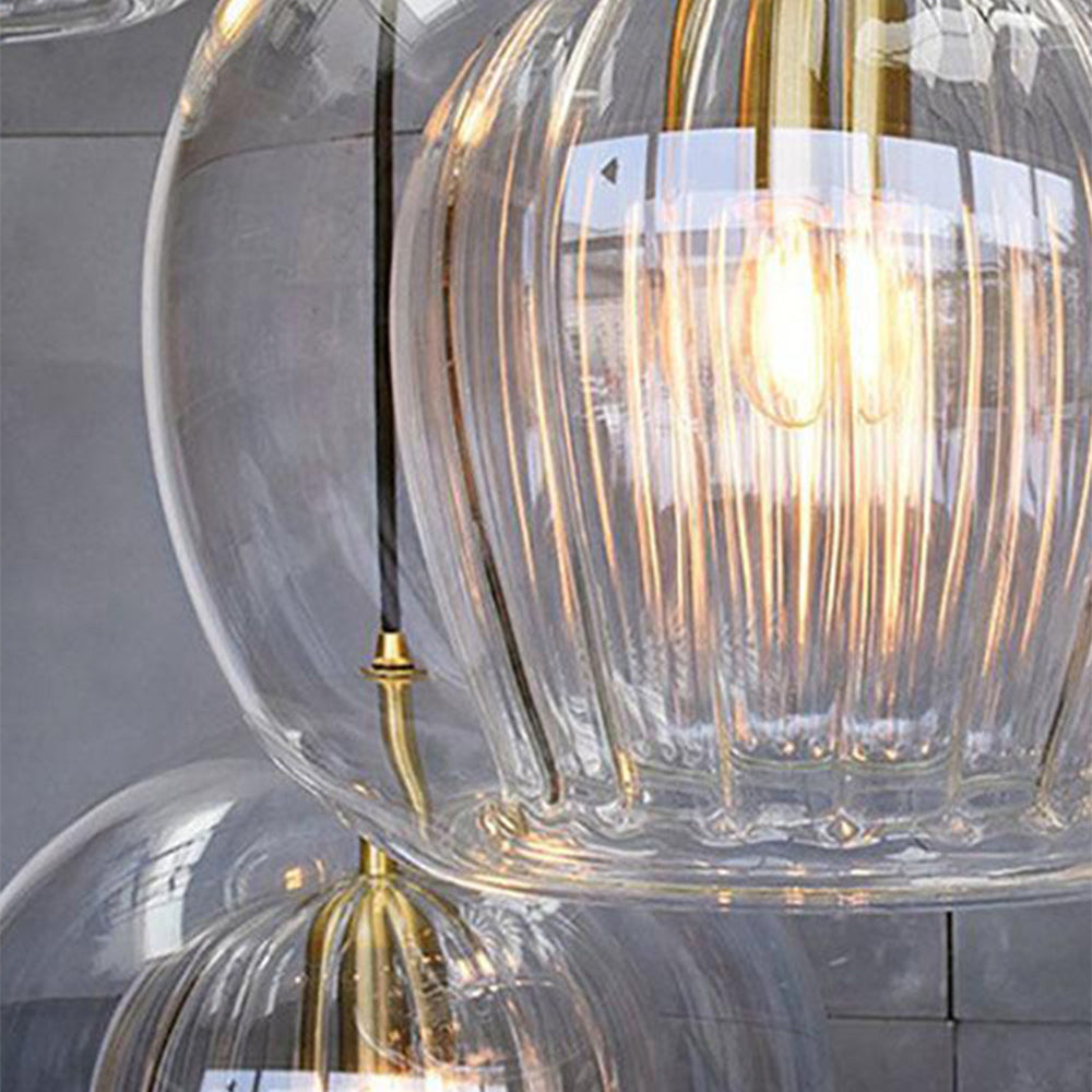 Hailie Moderne Ball LED Hanglamp Metaal Glas Helder Amber Slaapkamer Eetkamer Woonkamer