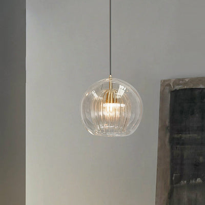 Hailie Moderne Ball LED Hanglamp Metaal Glas Helder Amber Slaapkamer Eetkamer Woonkamer