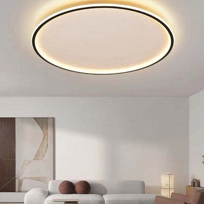 Moderne ronde LED plafondlamp Quinn van metaal/acryl