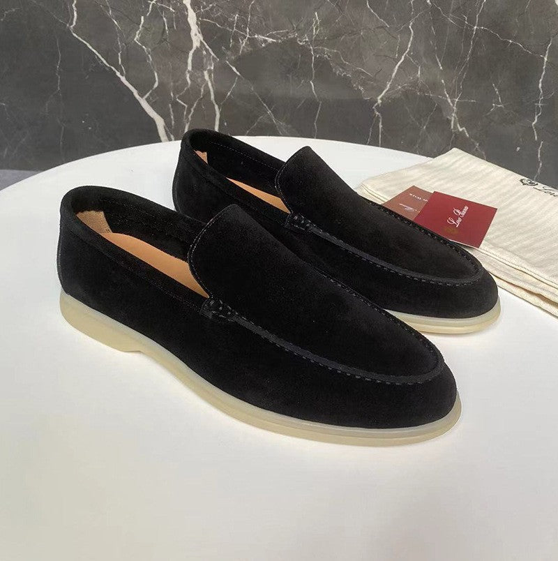 Klassieke suède loafers voor heren