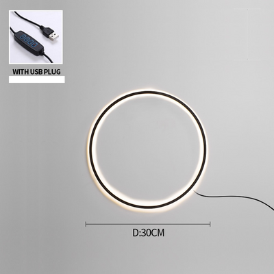 Moderne minimalistische ring LED wandlamp Luna