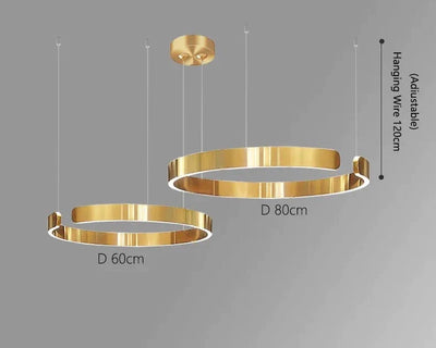 Moderne luxe dimbare ring LED hanglamp Alberte