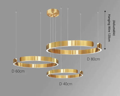 Moderne luxe dimbare ring LED hanglamp Alberte