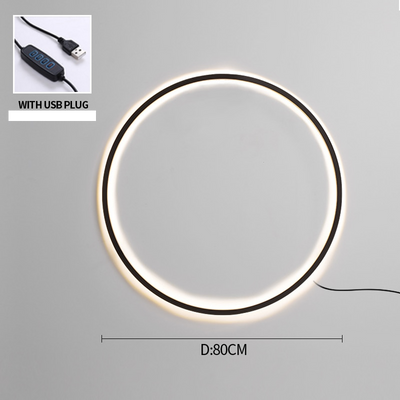 Moderne minimalistische ring LED wandlamp Luna