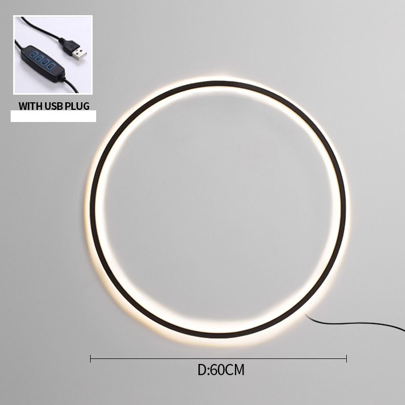 Moderne minimalistische ring LED wandlamp Luna