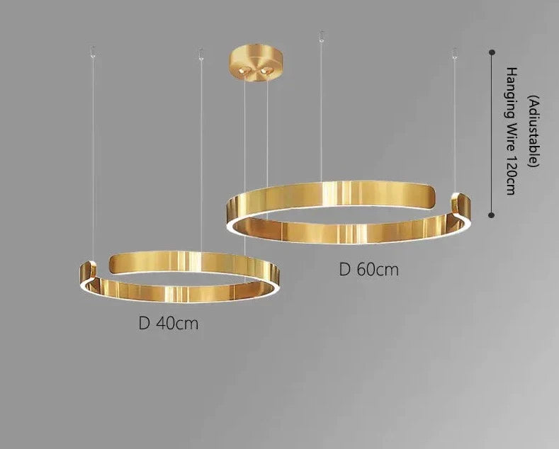 Moderne luxe dimbare ring LED hanglamp Alberte