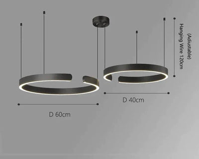 Moderne luxe dimbare ring LED hanglamp Alberte