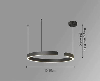 Moderne luxe dimbare ring LED hanglamp Alberte