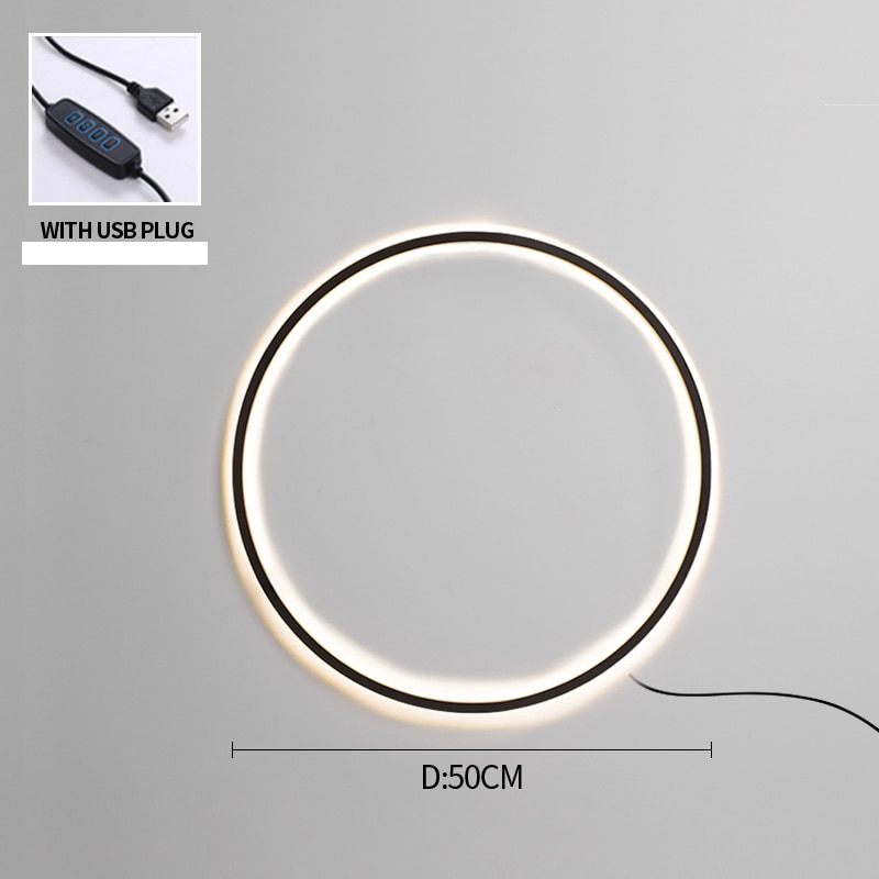 Moderne minimalistische ring LED wandlamp Luna