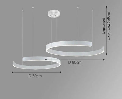 Moderne luxe dimbare ring LED hanglamp Alberte