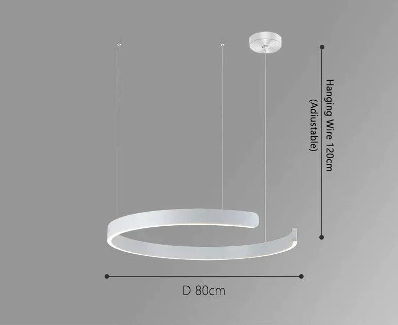 Moderne luxe dimbare ring LED hanglamp Alberte