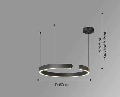 Moderne luxe dimbare ring LED hanglamp Alberte