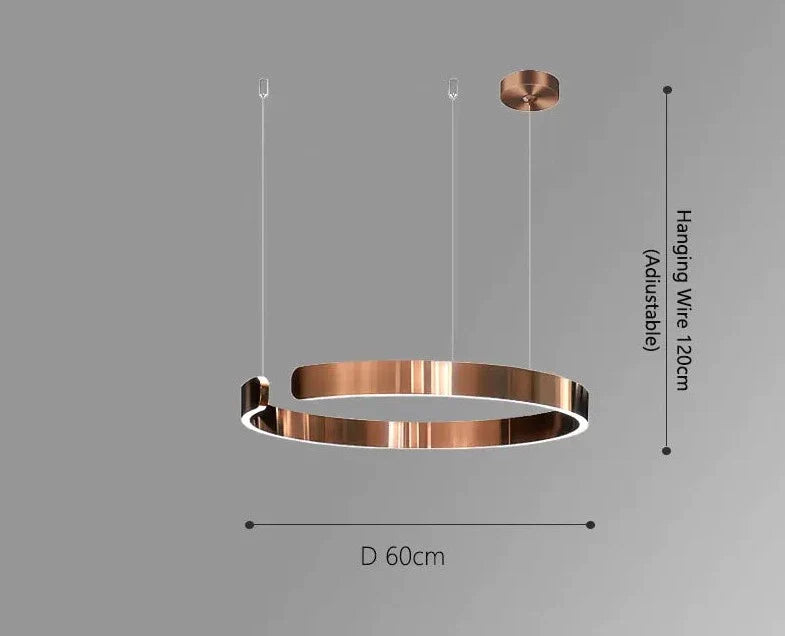 Moderne luxe dimbare ring LED hanglamp Alberte