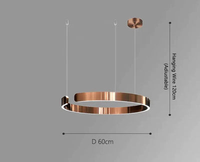 Moderne luxe dimbare ring LED hanglamp Alberte