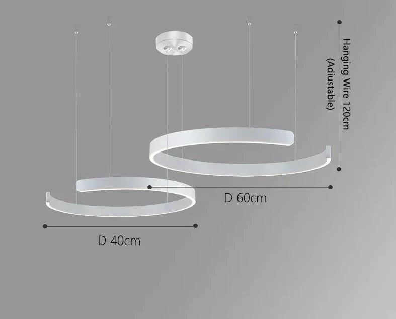 Moderne luxe dimbare ring LED hanglamp Alberte