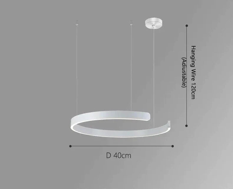 Moderne luxe dimbare ring LED hanglamp Alberte