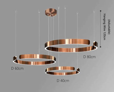 Moderne luxe dimbare ring LED hanglamp Alberte