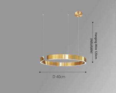 Moderne luxe dimbare ring LED hanglamp Alberte