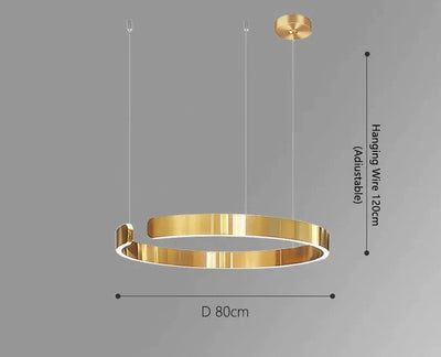 Moderne luxe dimbare ring LED hanglamp Alberte