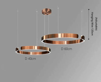 Moderne luxe dimbare ring LED hanglamp Alberte