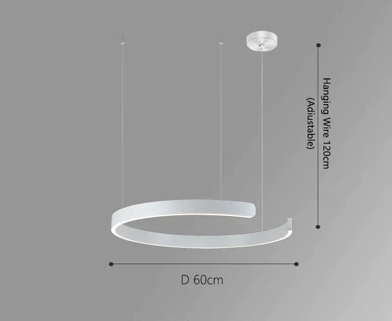 Moderne luxe dimbare ring LED hanglamp Alberte