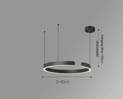 Moderne luxe dimbare ring LED hanglamp Alberte