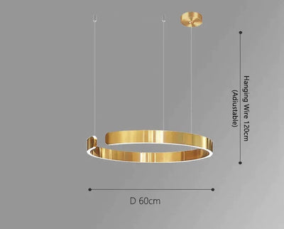 Moderne luxe dimbare ring LED hanglamp Alberte