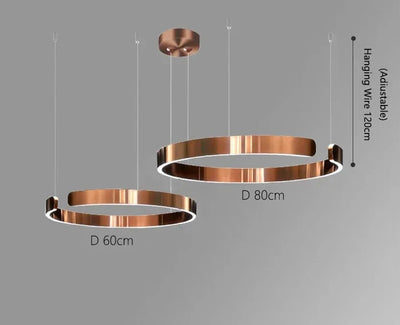 Moderne luxe dimbare ring LED hanglamp Alberte