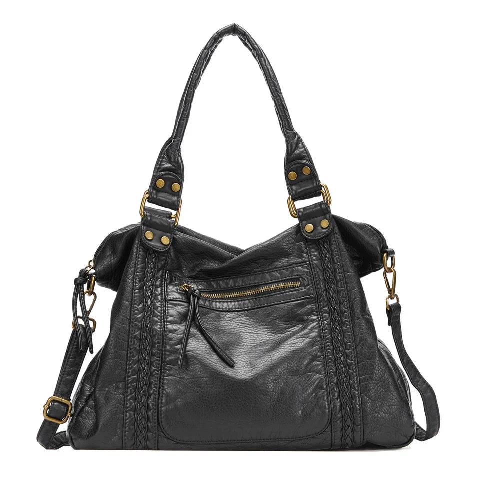 sac de cours vintage noir