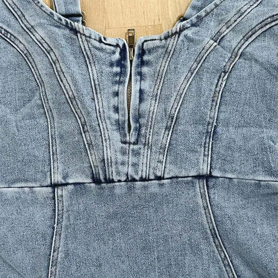 Denim jurkje met verstelbare bandjes