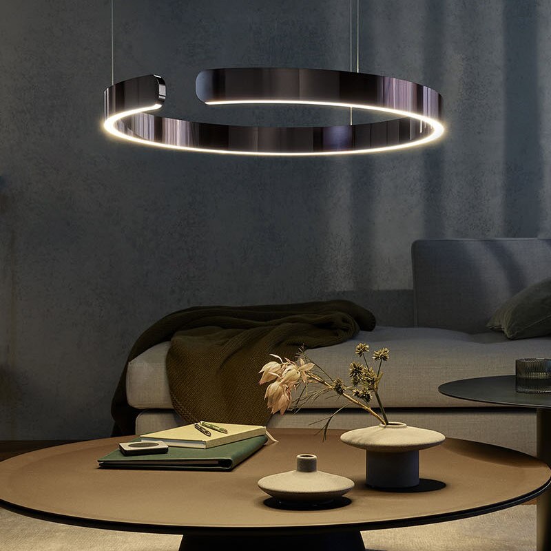 Moderne luxe dimbare ring LED hanglamp Alberte