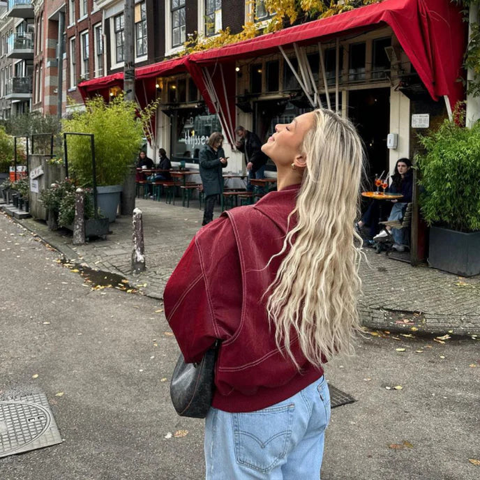 Faye - Oversized Leren Jas