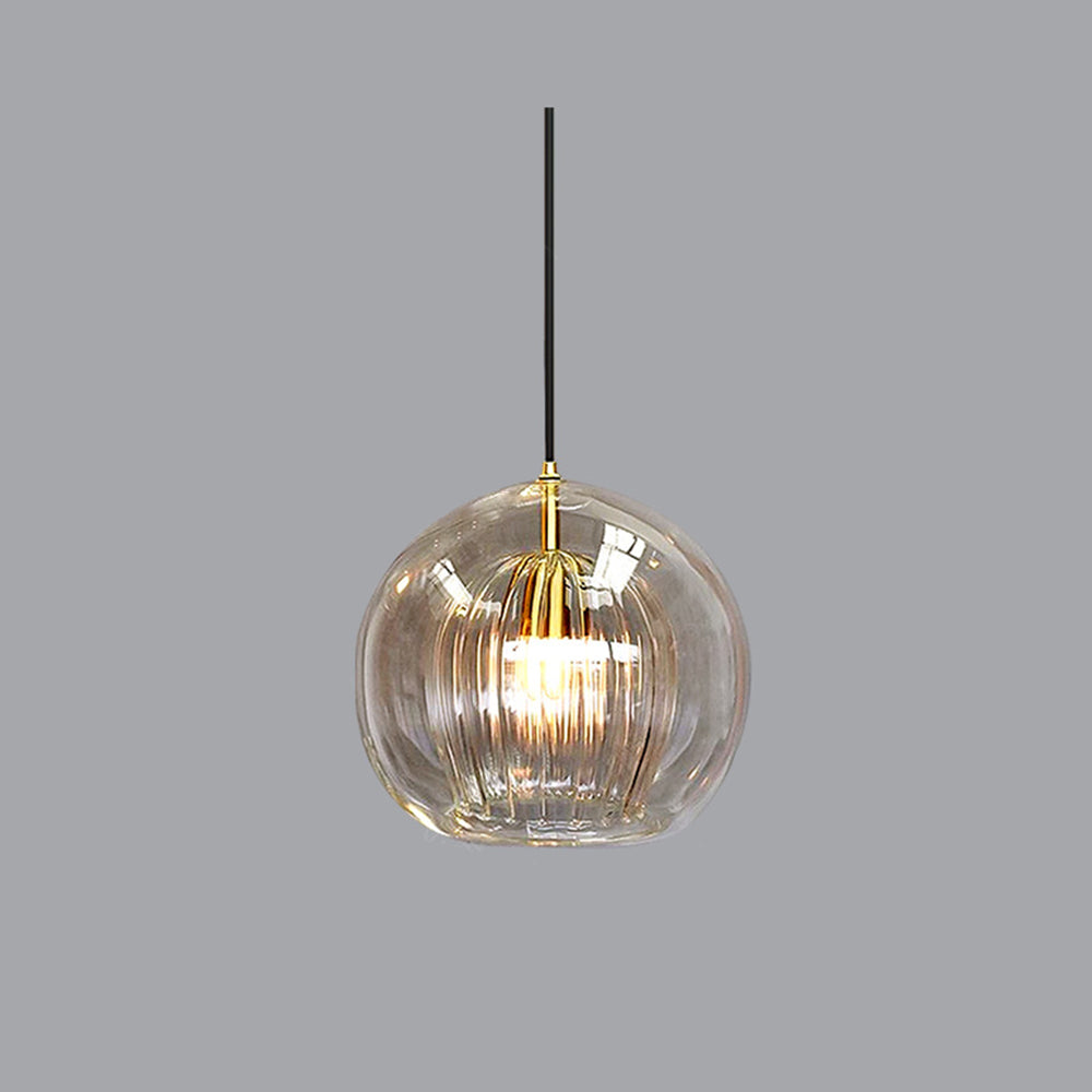 Hailie Moderne Ball LED Hanglamp Metaal Glas Helder Amber Slaapkamer Eetkamer Woonkamer