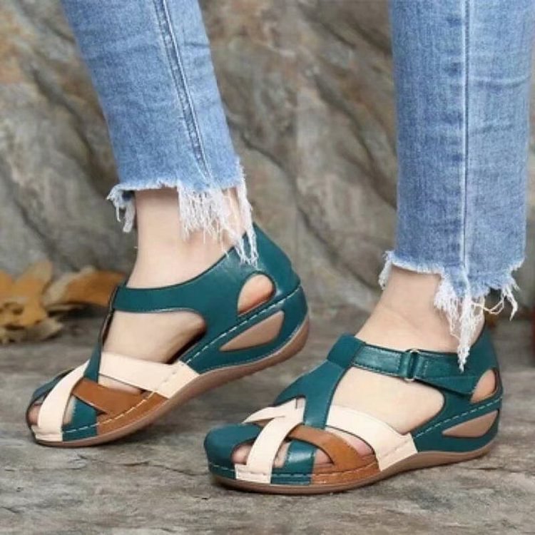 Casual sandalen met sleehak voor dames