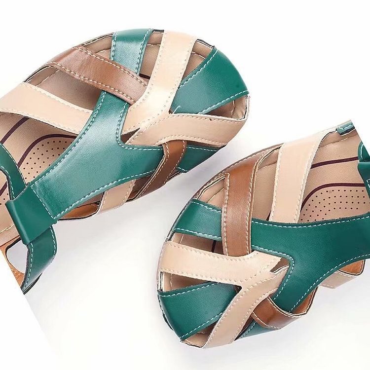 Casual sandalen met sleehak voor dames